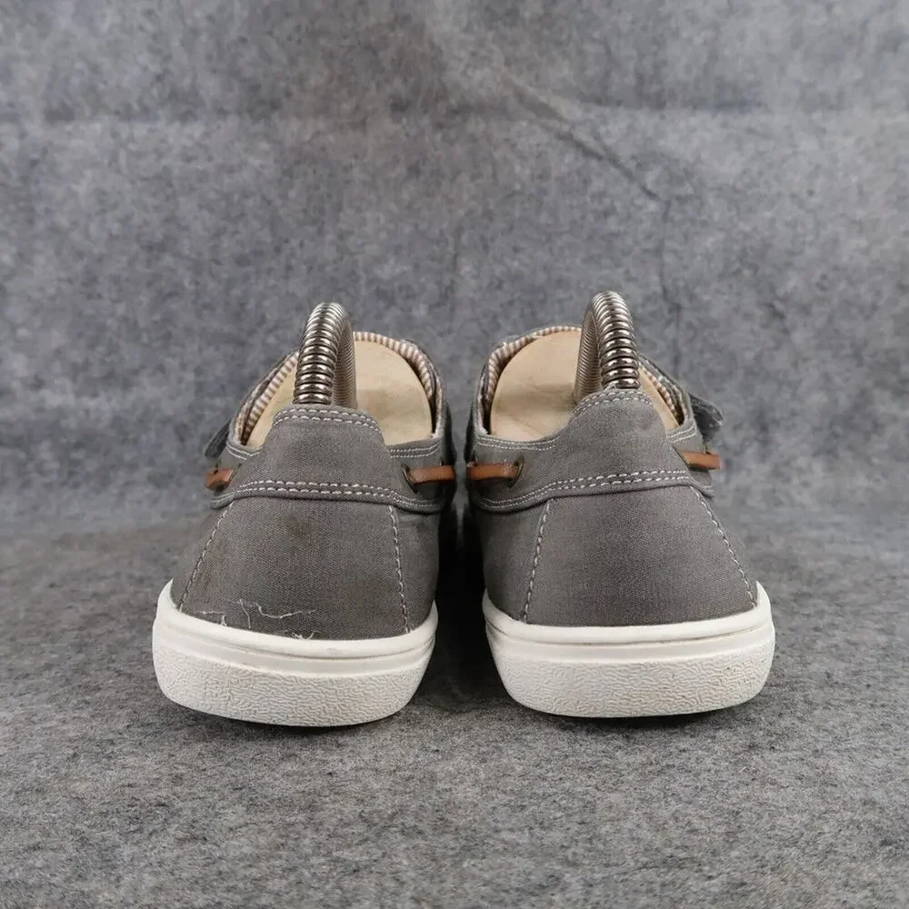 The Childrens Place Shoes Boys 6 Casual Chambray Boat Sneaker Grey Easy On Strap